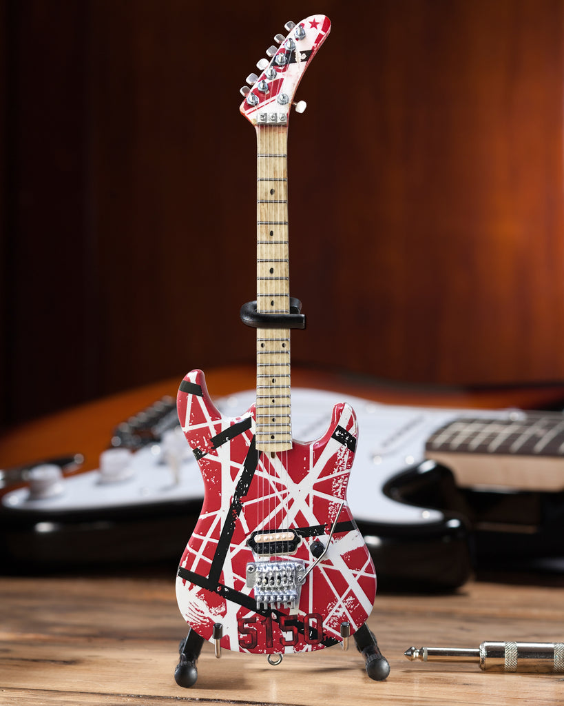 Eddie Van Halen Collectible Axe Heaven EVH 5150 Mini Guitar Replica in EVH Guitar Case