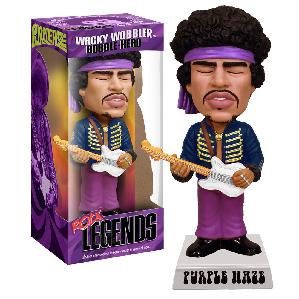 Jimi Hendrix Collectible 2009 Funko Rock Legends Purple Haze Wacky Wobbler