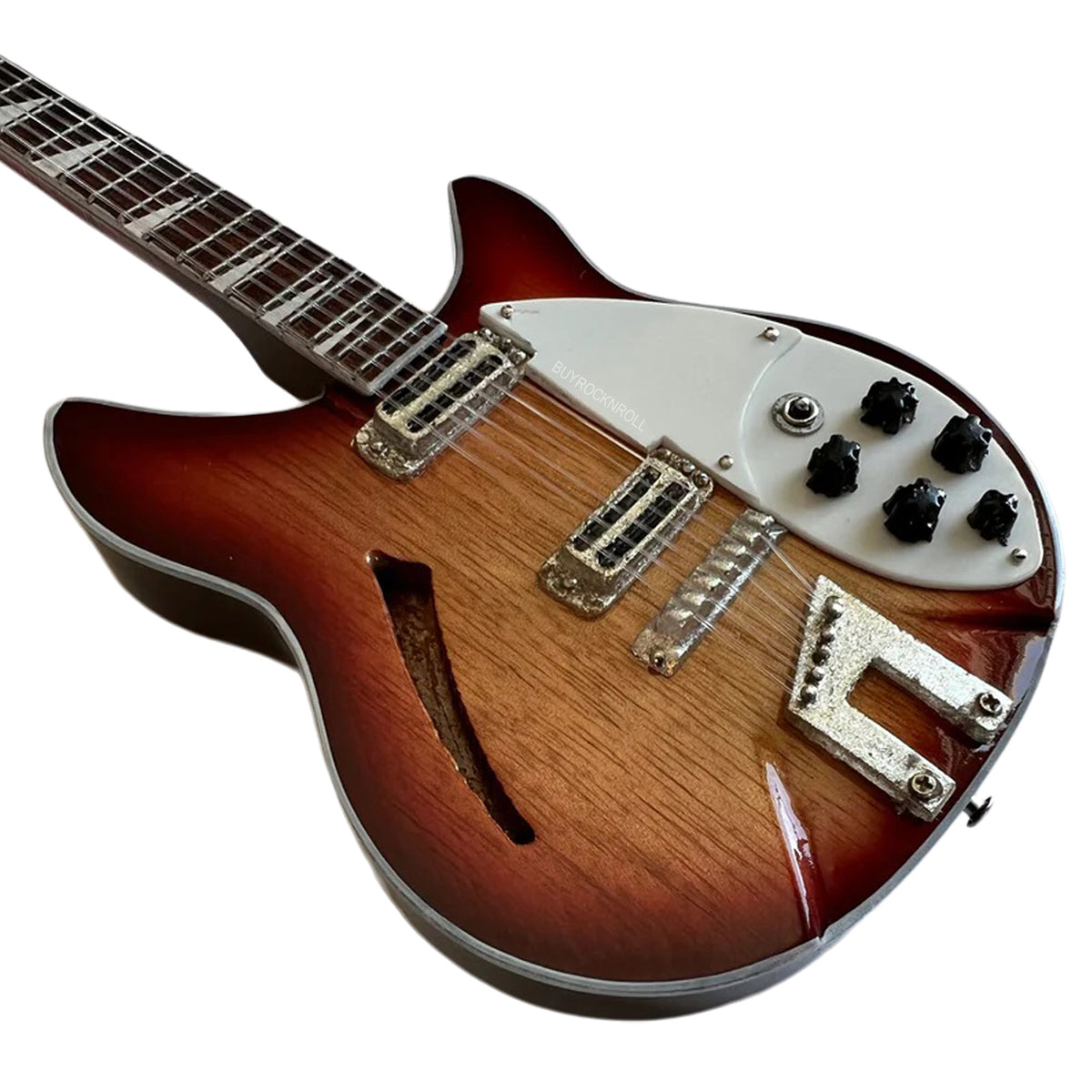 12-String Fire Sunburst Miniature Guitar Replica Collectible