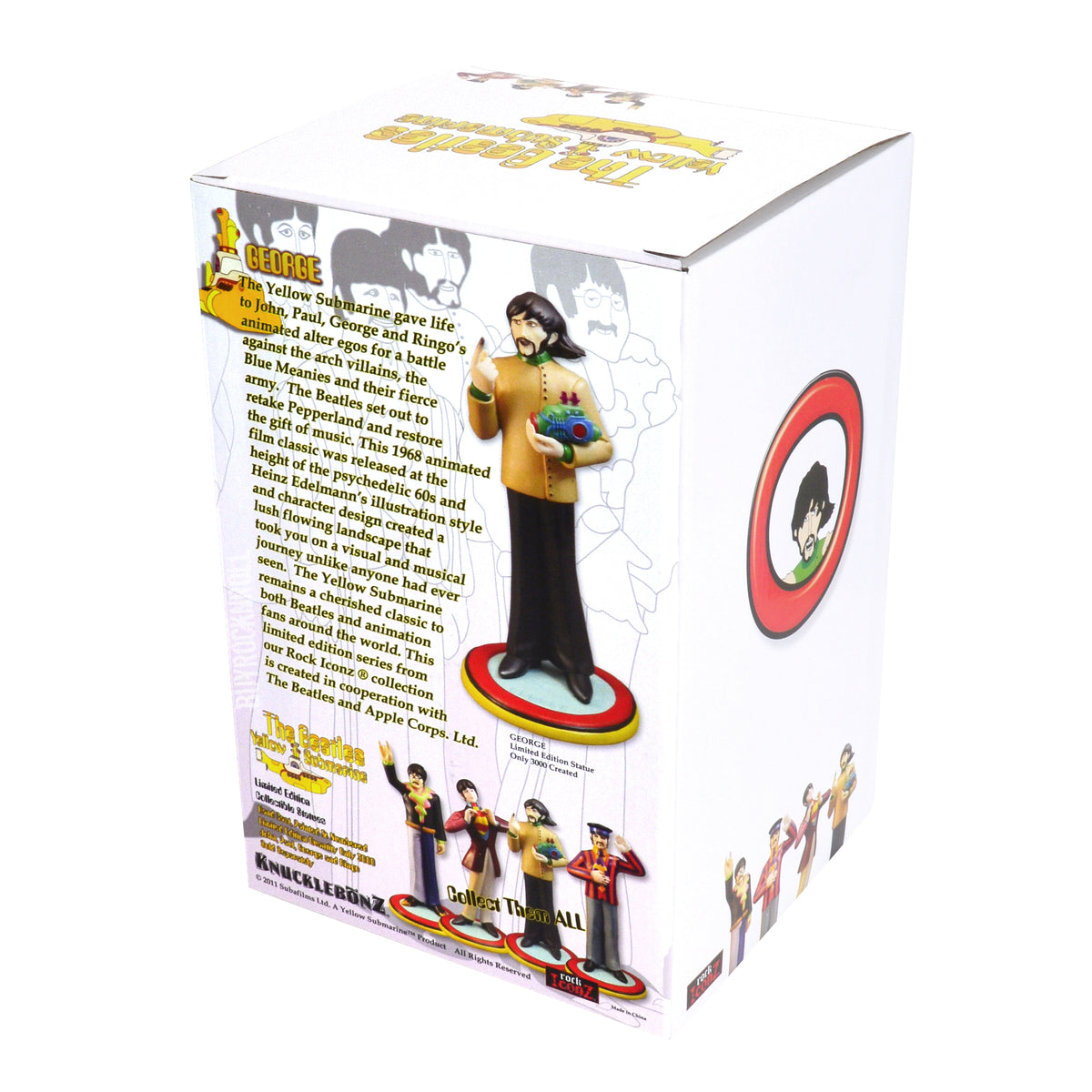 Rare Beatles Collectible 2011 Knucklebonz Rock Iconz Yellow Submarine George Harrison Statue