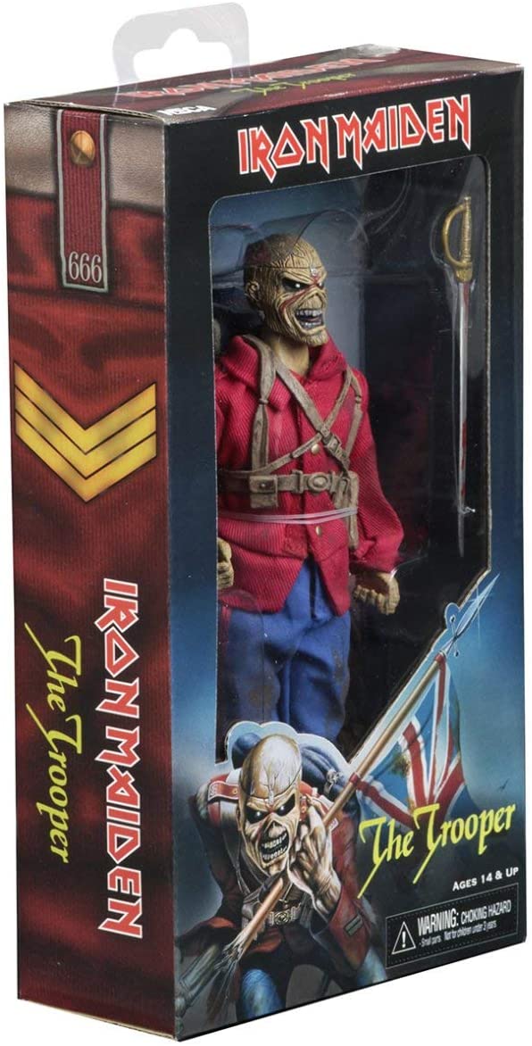 Iron Maiden Collectible 2019 NECA Eddie The Trooper 8" Clothed Action Figure