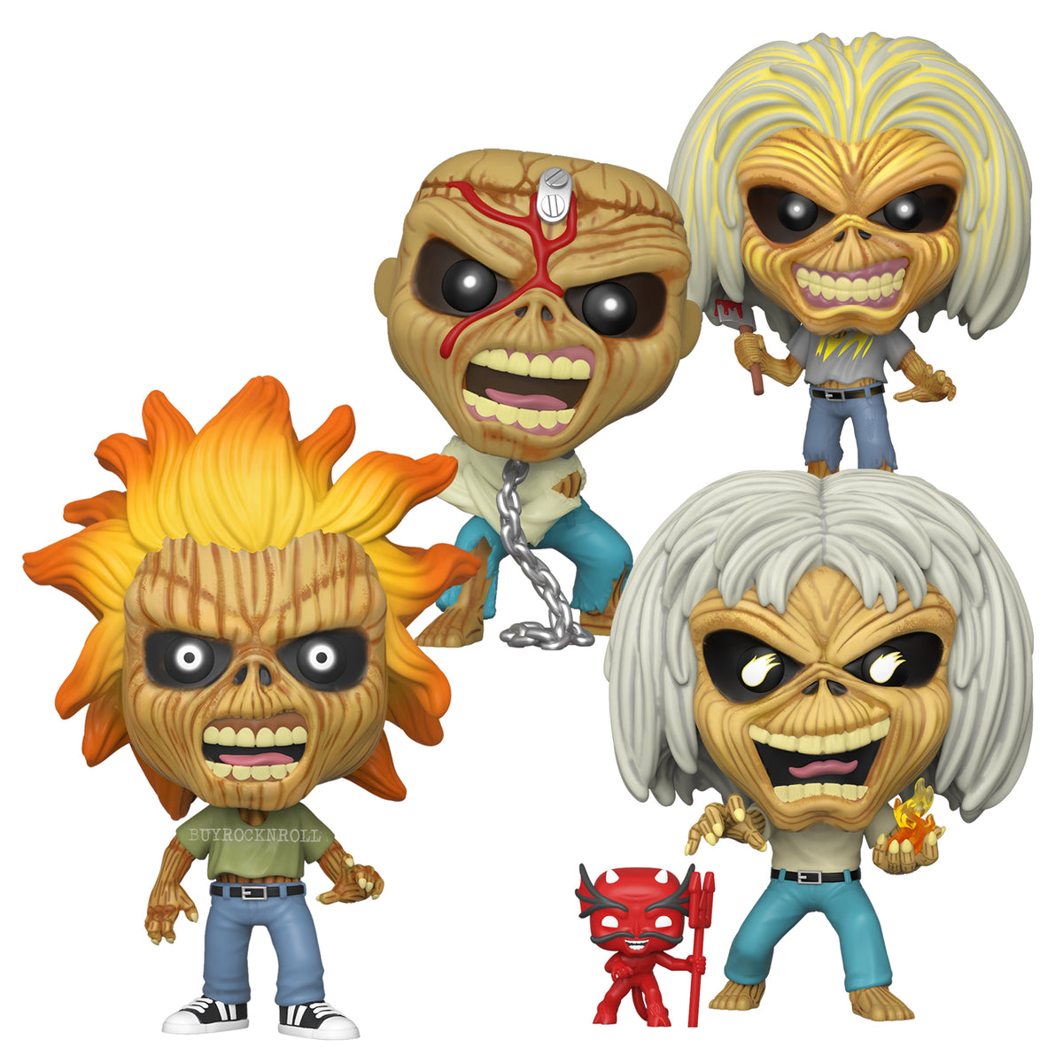 Iron Maiden Collectible 2018 Handpicked Funko Pop! Rocks Figure Set #143 #144 #145 #146
