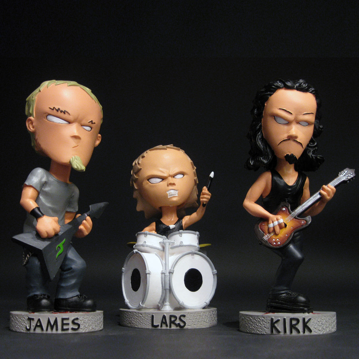 SOLD OUT! Metallica Collectible Rare 2003 NECA Head Knocker Set of 3 (Bobble Figure)