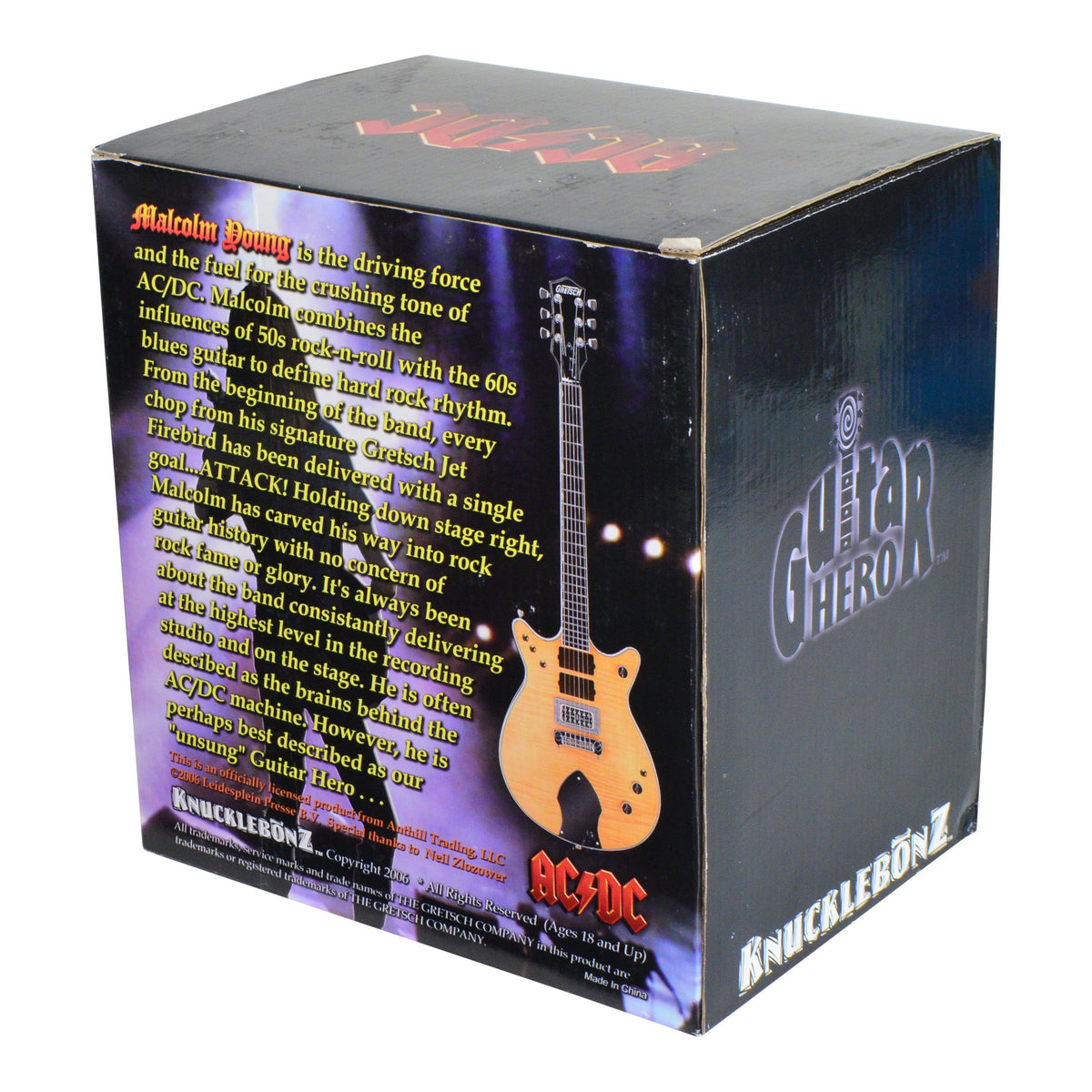 AC/DC Collectible 2006 Knucklebonz Rock Iconz Guitar Hero Malcolm Young Statue #12/3000