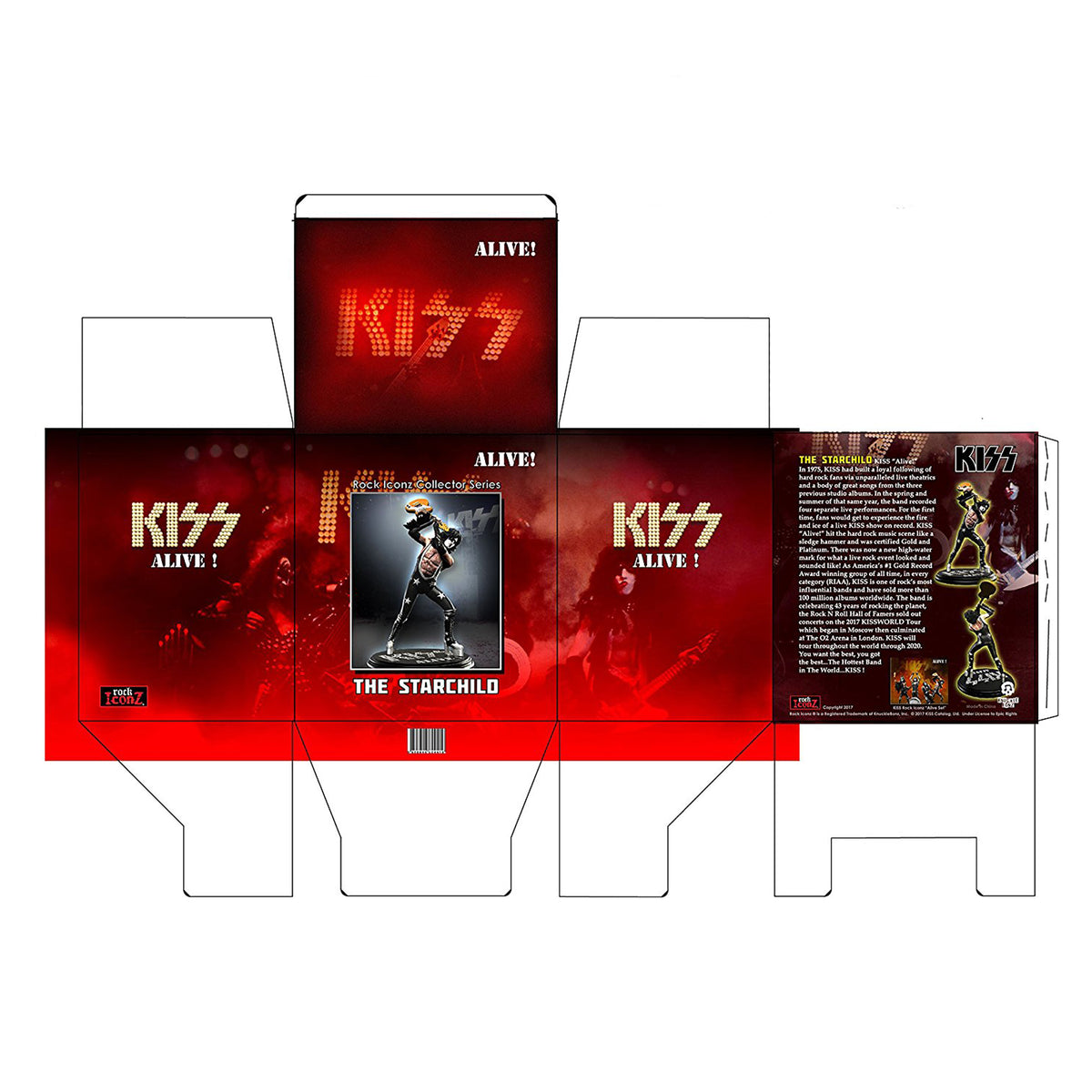 KISS 2018 KnuckleBonz Rock Iconz Alive Paul Stanley Starchild Statue #264/3000