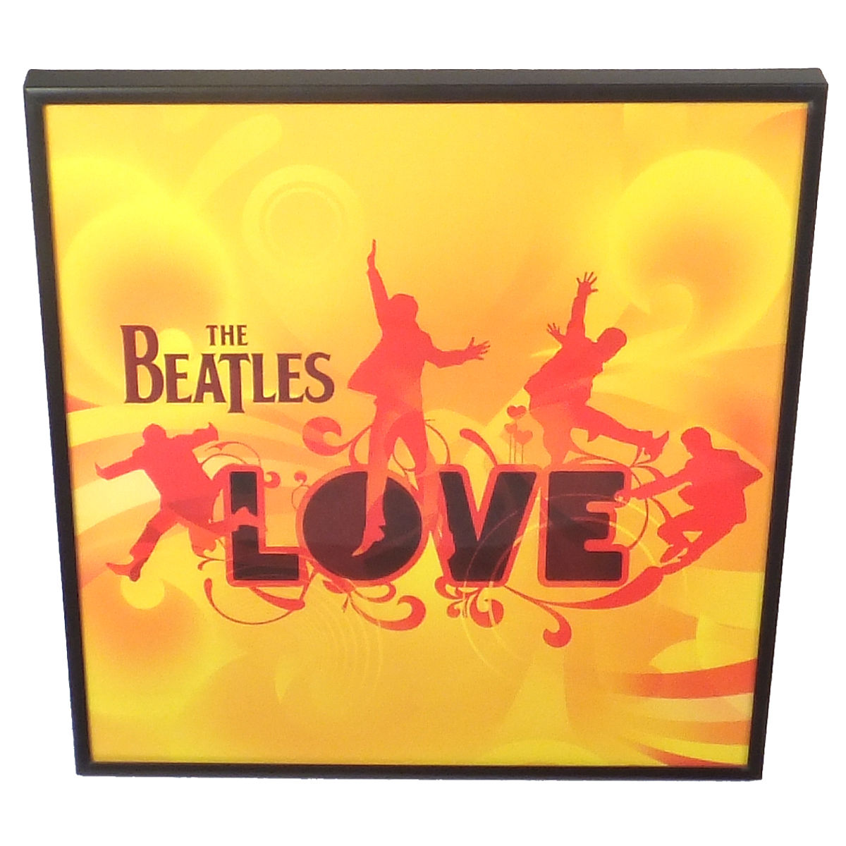 Beatles LOVE Cirque du Soleil Record LP Album Art Flat Promo Poster - Framed