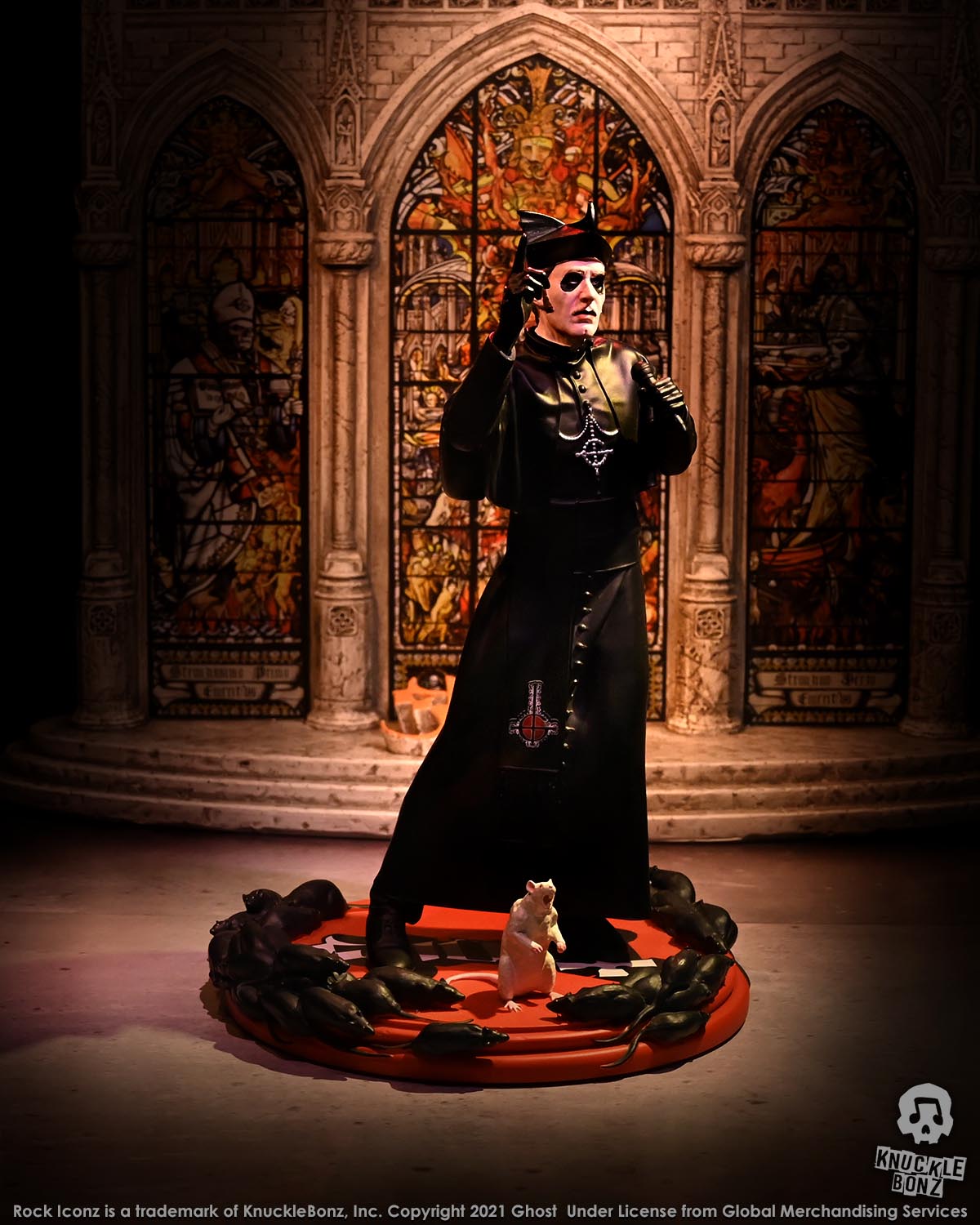 Ghost Collectible 2021 KnuckleBonz Cardinal Copia Variants (Bundle of 2) Rock Iconz Statue Set