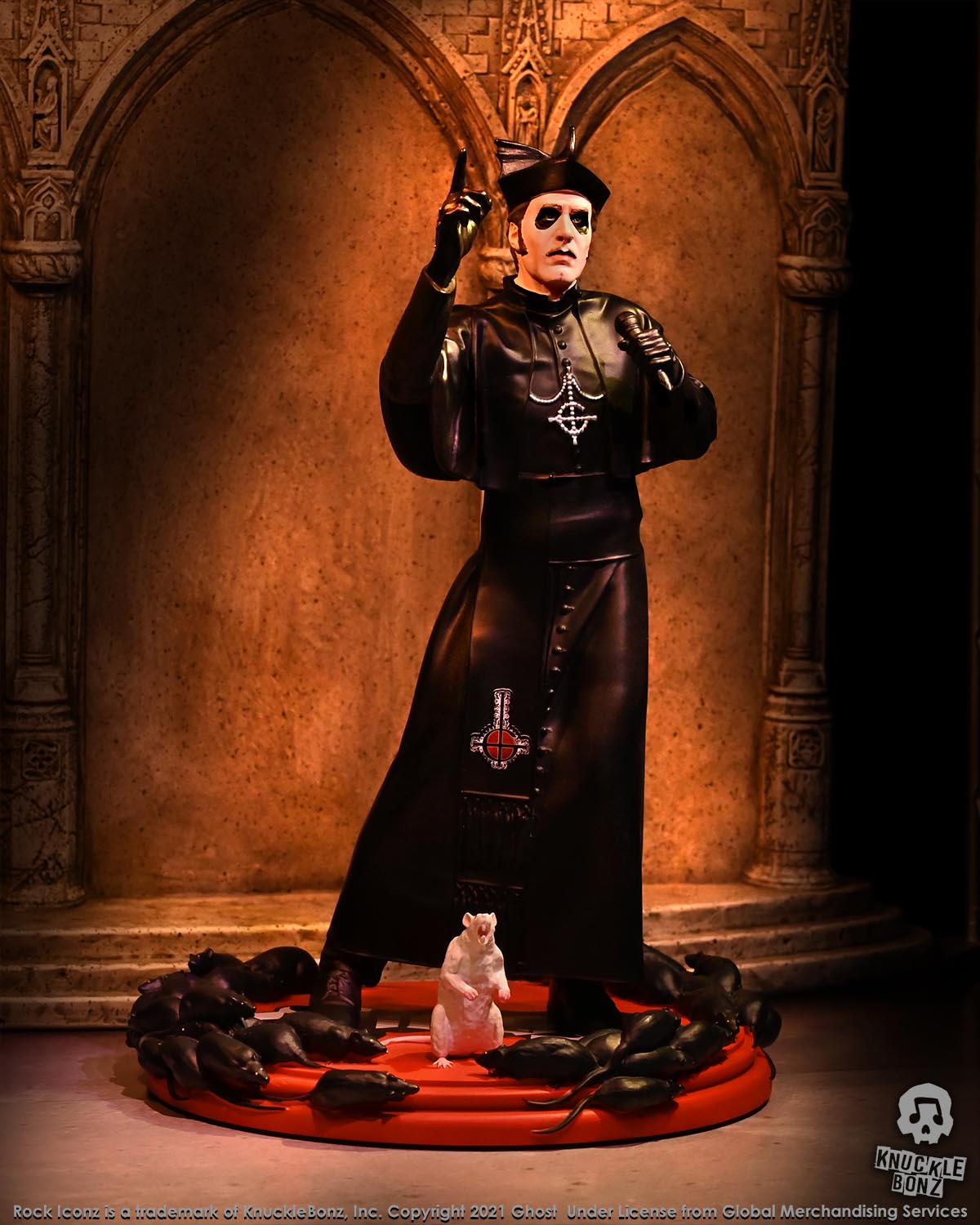Ghost Collectible 2021 KnuckleBonz Cardinal Copia Variants (Bundle of 2) Rock Iconz Statue Set