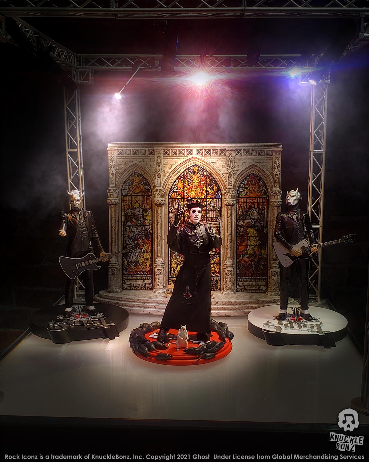 Ghost Collectible 2021 KnuckleBonz Cardinal Copia Variants (Bundle of 2) Rock Iconz Statue Set