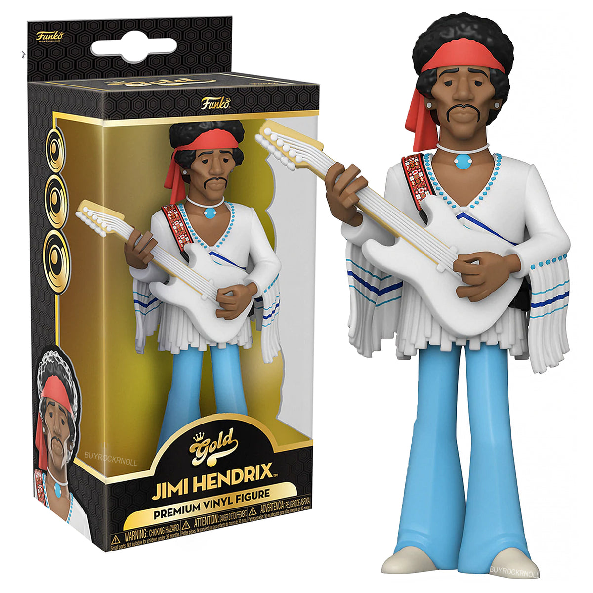 Jimi Hendrix Collectible 2022 Handpicked Funko 5 Inch Premium Gold Vinyl Figure
