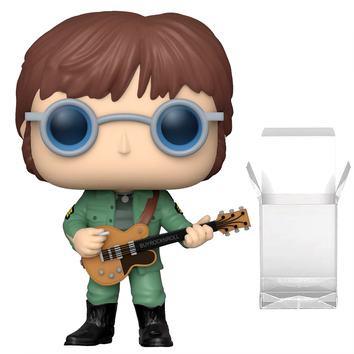 The Beatles Collectible 2021 Handpicked Funko Pop Rocks John Lennon Military Figure in Funko Protector