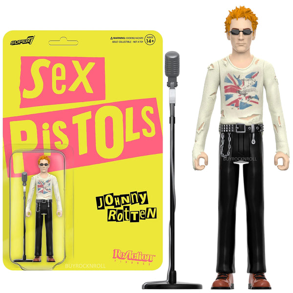 Sex Pistols Collectible 2023 Super7 Reaction Figures Johnny Rotten Sid  Viscious