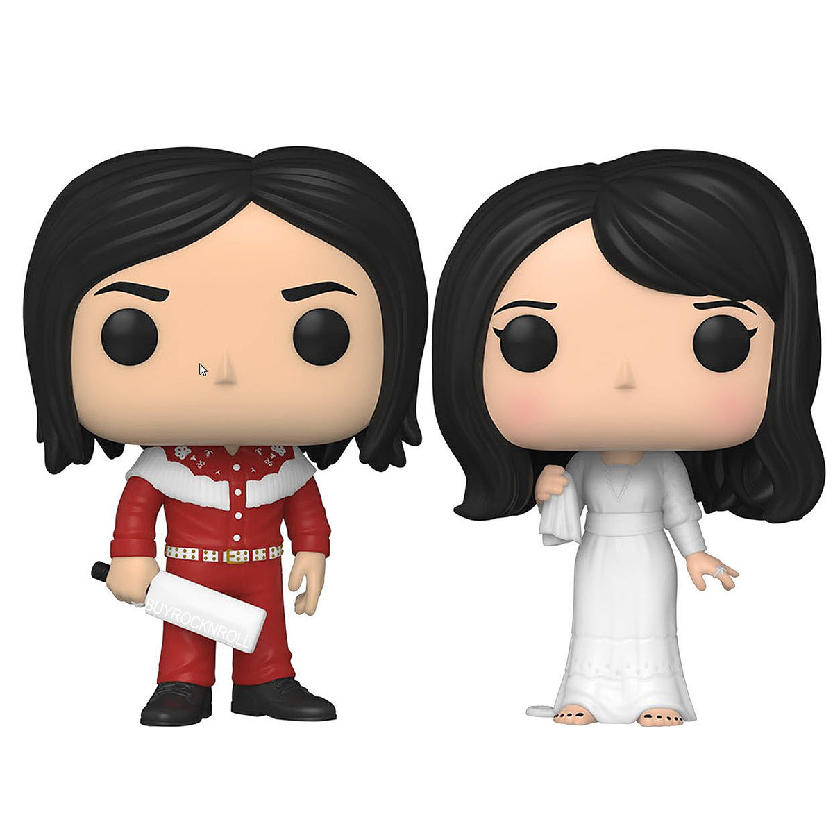 The White Stripes Collectible 2022 Handpicked Funko Pop Rocks Jack White & Meg White Pop! Vinyl Figure 2-Pack Set