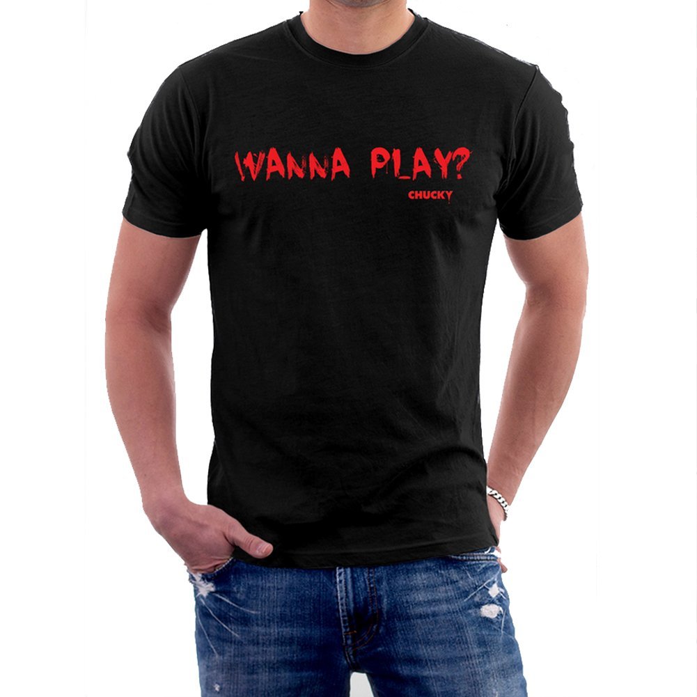 Bride of Chucky Doll Wanna Play? T-Shirt - Size Small (Halloween Costume) 24/26