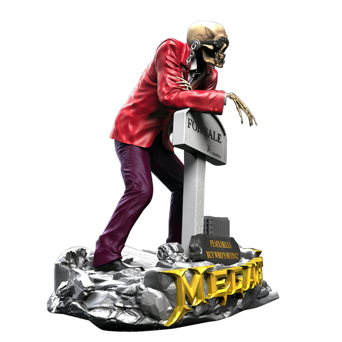 Megadeth 2017 KnuckleBonz Rock Iconz Vic Rattlehead "Peace Sells" Statue