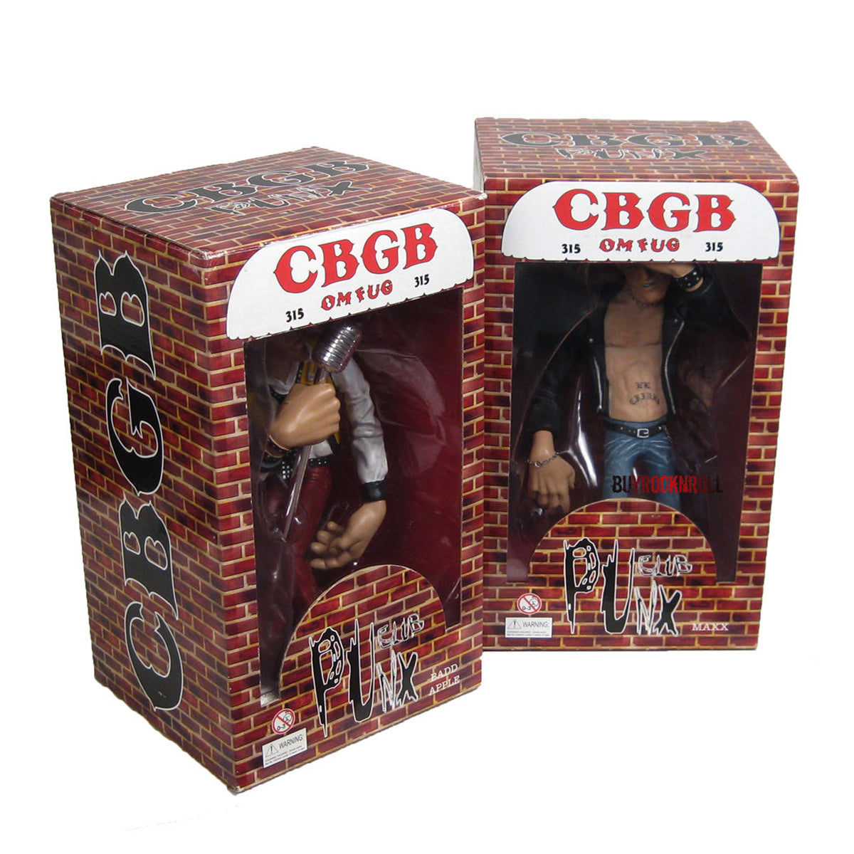 SOLD OUT! Sex Pistols Collectibles: 2003 CBGB Punx Club Figures - Maxx & Badd Apple aka Sid Vicious and Johnny Rotten