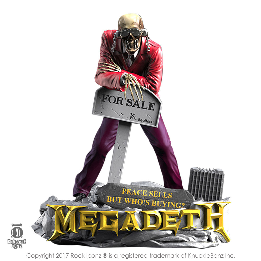Megadeth 2017 KnuckleBonz Rock Iconz Vic Rattlehead "Peace Sells" Statue