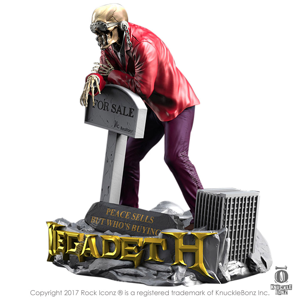 Megadeth 2017 KnuckleBonz Rock Iconz Vic Rattlehead "Peace Sells" Statue