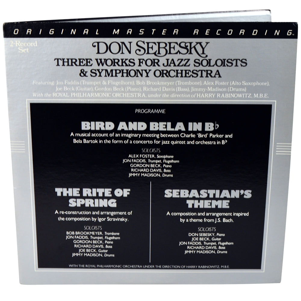 MFSL Collectors: 1979 Mobile Fidelity Don Sebesky: Three Works For Jazz Soloists and Symphony Orchestra LP #200J-3