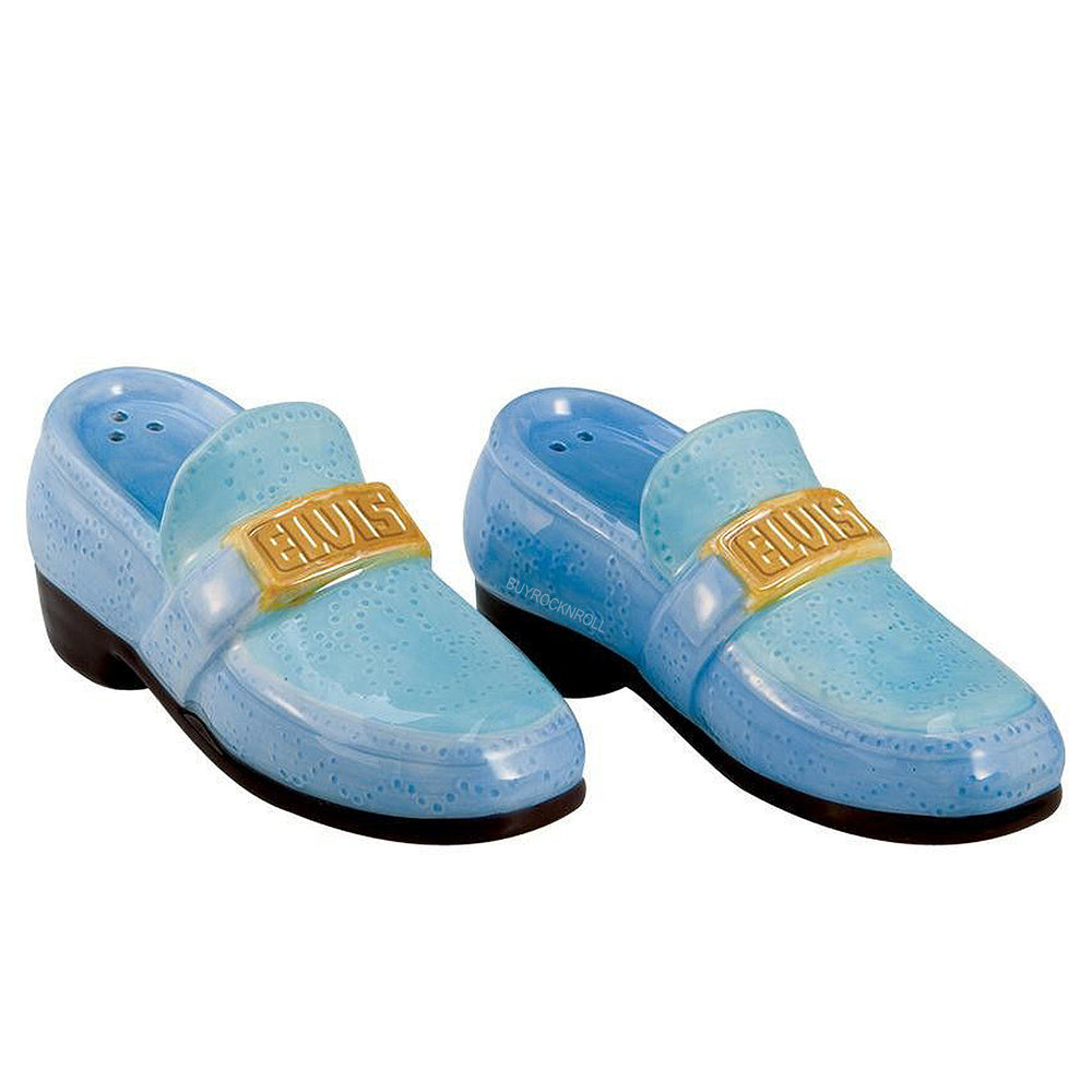 Elvis Presley Collectible 2018 Vandor Blue Suede Shoes Ceramic Salt and Pepper Set