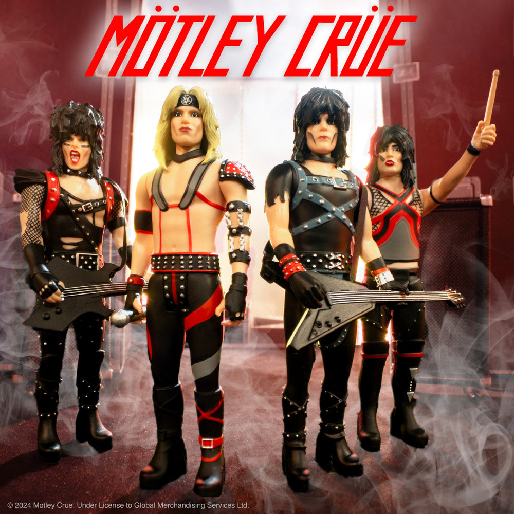 Motley Crue Collectible 2024 Handpicked Super7 Reaction Figure Set