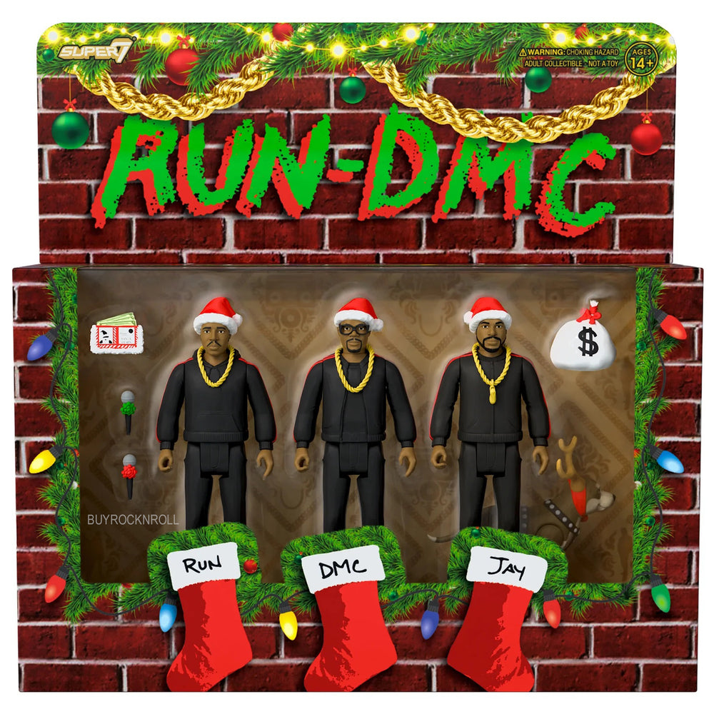 RUN DMC 2022 Super7 ReAction Christmas Holiday Figures 3-Pack Set  NM-MT*