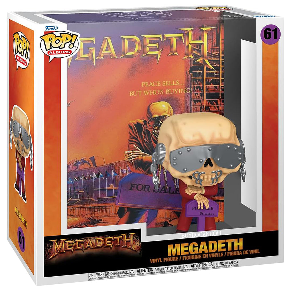Megadeth 2023 Handpicked Funko Pop Albums #61 Peace SellsVic Rattlehead  Figure