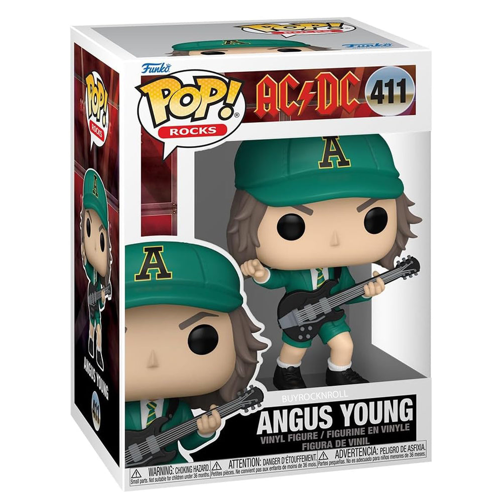 AC/DC Collectible 2024 Handpicked Funko Pop! Rocks Angus Young Green Outfit Figure #411