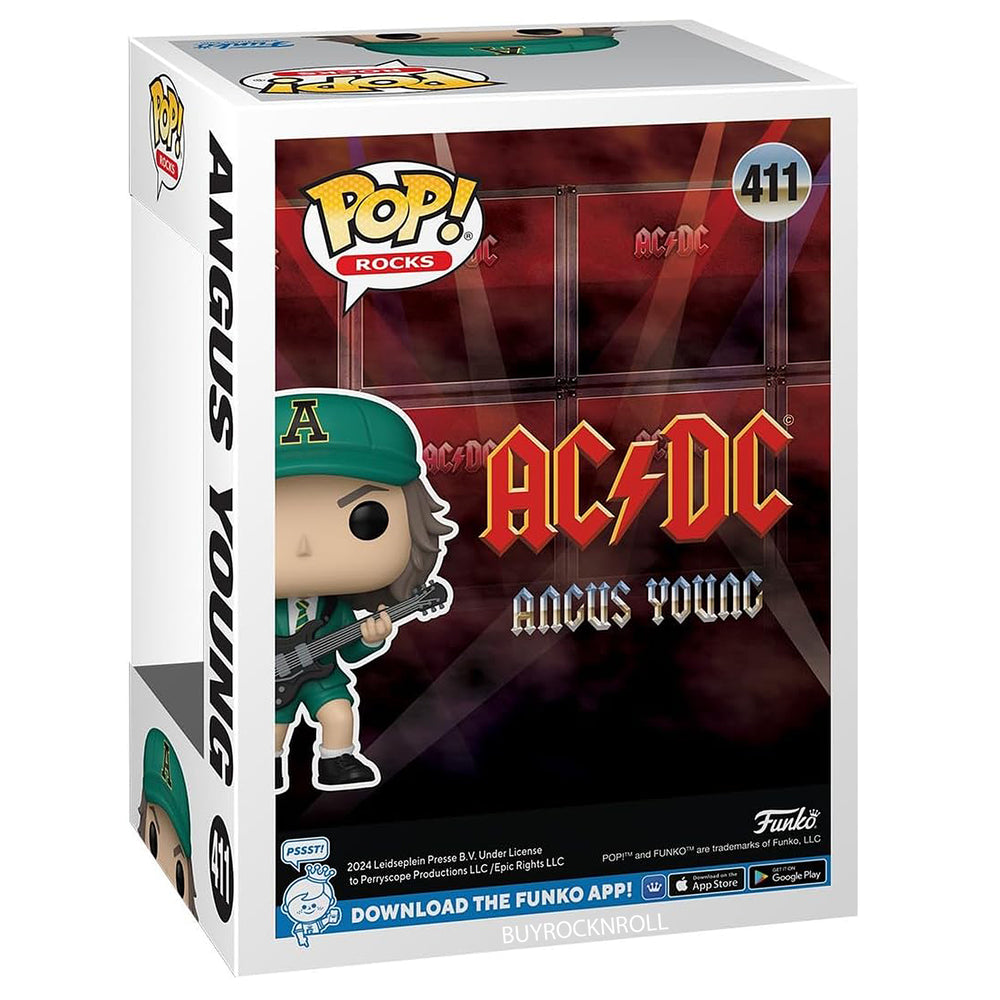 AC/DC Collectible 2024 Handpicked Funko Pop! Rocks Angus Young Green Outfit Figure #411