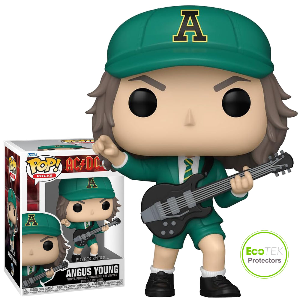 AC/DC Collectible 2024 Handpicked Funko Pop! Rocks Angus Young Green Outfit Figure #411