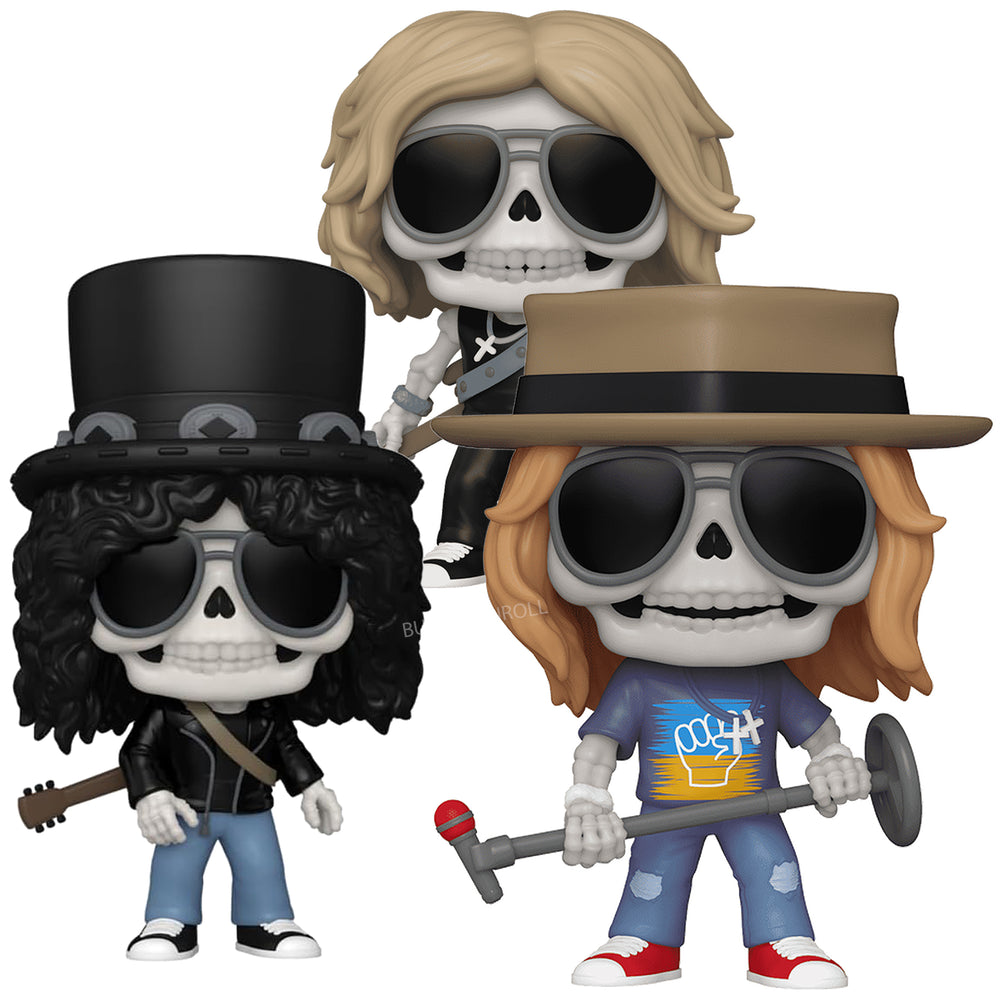 Guns N Roses 2024 Funko Pop! Rocks  Exclusive Axl Rose Slash & Duff McKagan Set