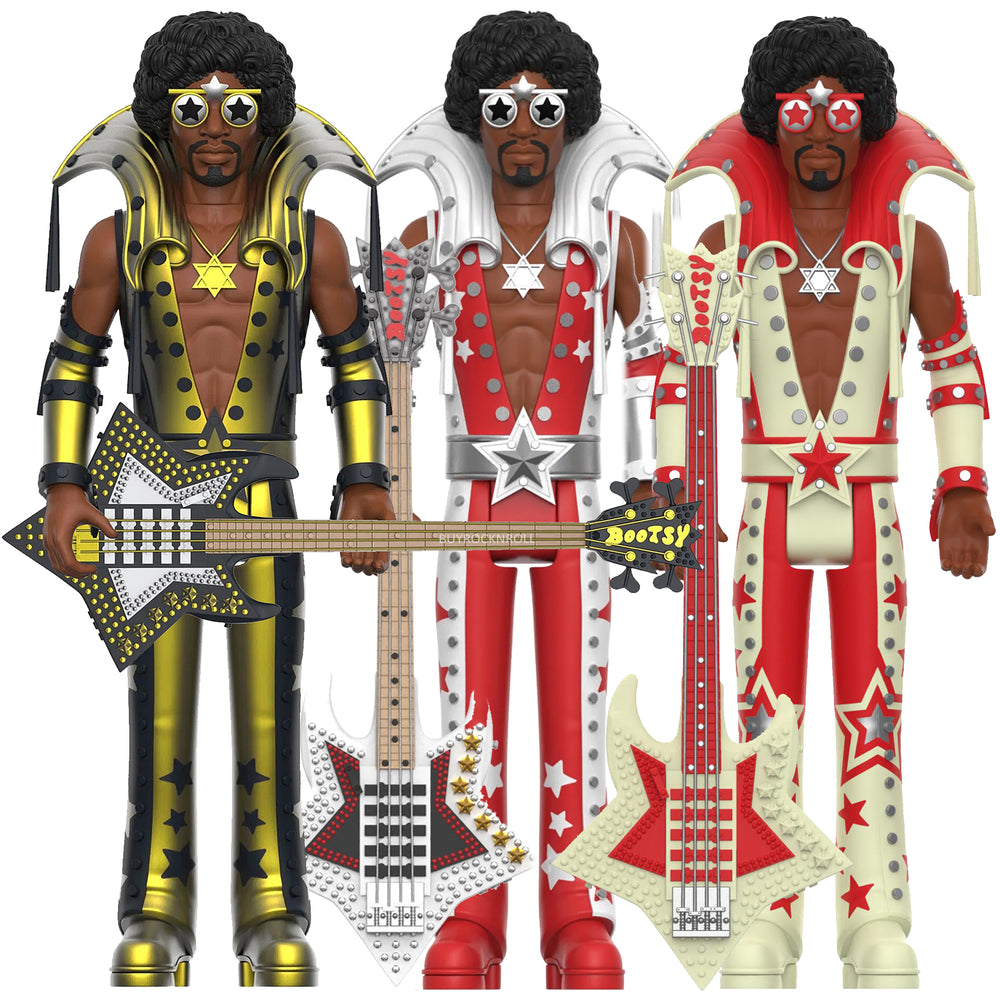 Bootsy Collins Collectibles 2025 Super7 Reaction Figure Set of 3