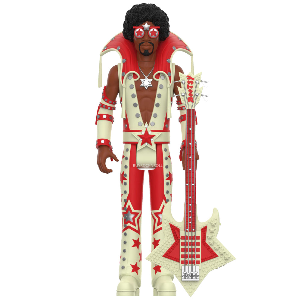 Bootsy Collins Collectible Unpunched Super7 Glow in the Dark Reaction Figure