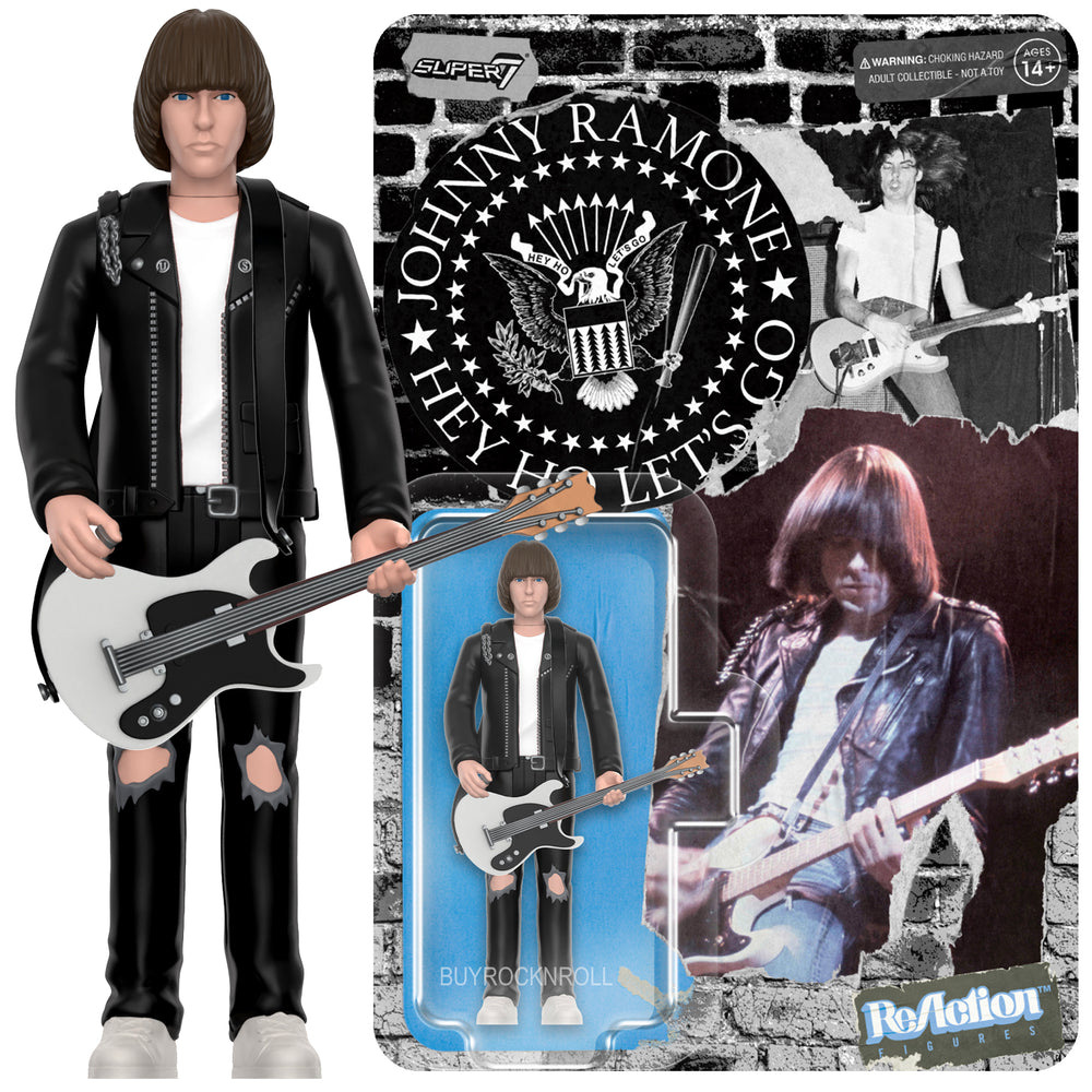 Ramones Collectible Super7 Reaction Johnny Ramone White Shirt Figure Unpunched