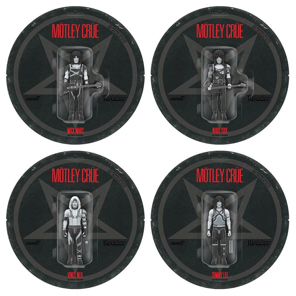 Motley Crue Collectible 2025 Super7 Reaction Figure Set Wave 2