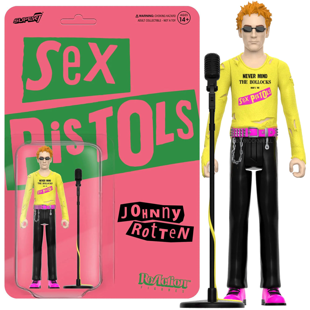 Sex Pistols 2023 Super7 Never Mind The Bollocks Reaction Figures Johnny Rotten Sid Viscious NM-MT