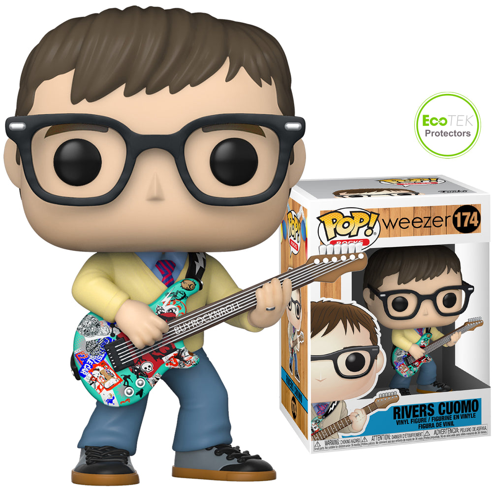 Weezer 2020 Funko Pop Rocks Rivers Cuomo Figure #174 in EcoTek Acrylic Protector