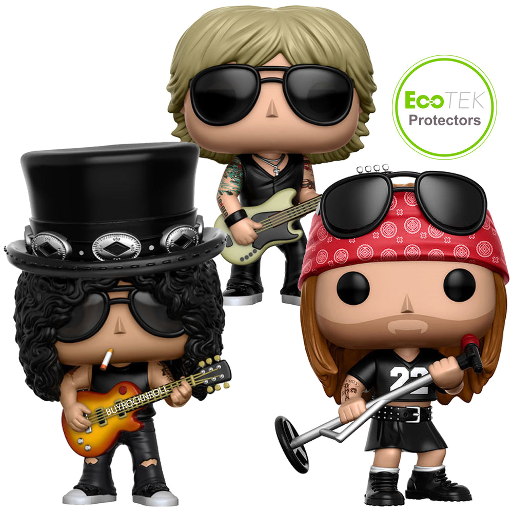 Guns N Roses 2016 Funko Pop! Rocks Axl Rose Slash & Duff McKagan Set #50 #51 #52