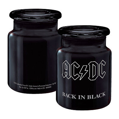 Rare AC/DC Collectible 2015 ICUP Back In Black LP Artwork 6 Oz Apothecary Jar