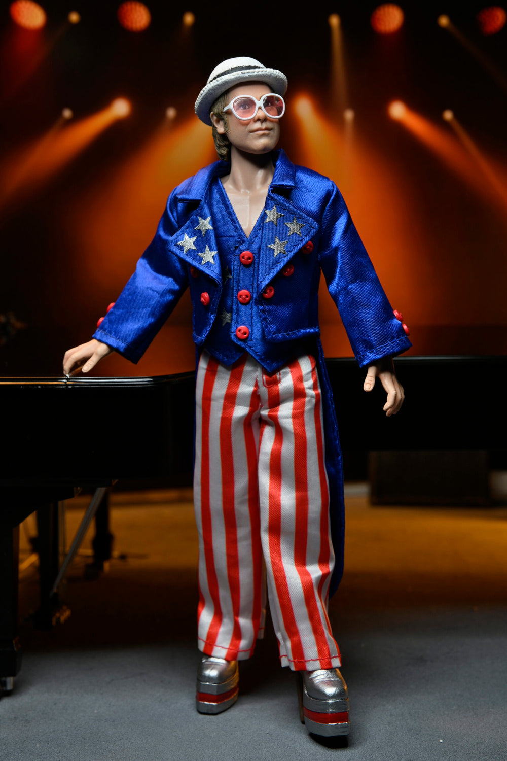 PRESALE: Elton John Collectible 2023 NECA Live in '76 Louder Than Concorde Tour 8" Clothed Action Figure