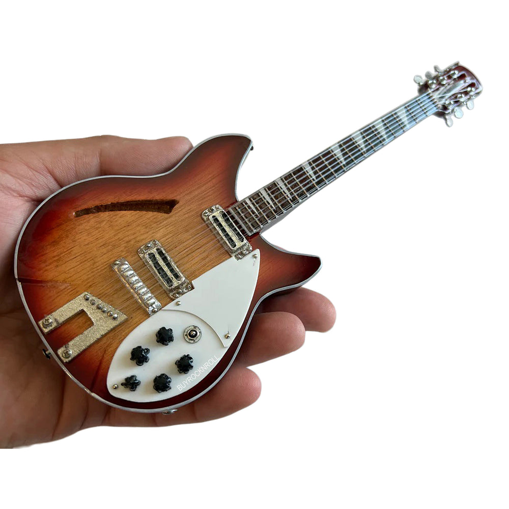 12-String Fire Sunburst Miniature Guitar Replica Collectible