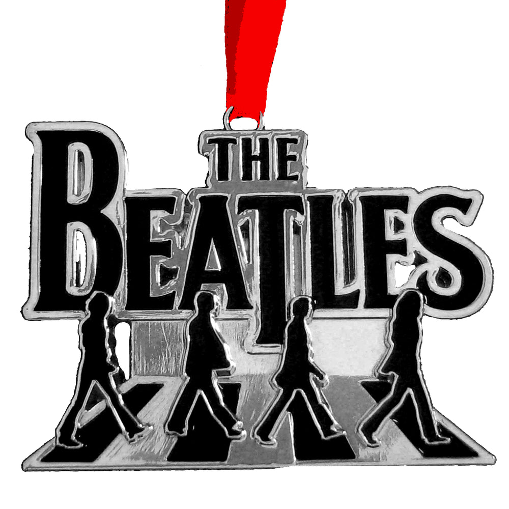 Beatles Collectible 2013 Kurt Adler Abbey Road Christmas Chrome Black 3"Ornament