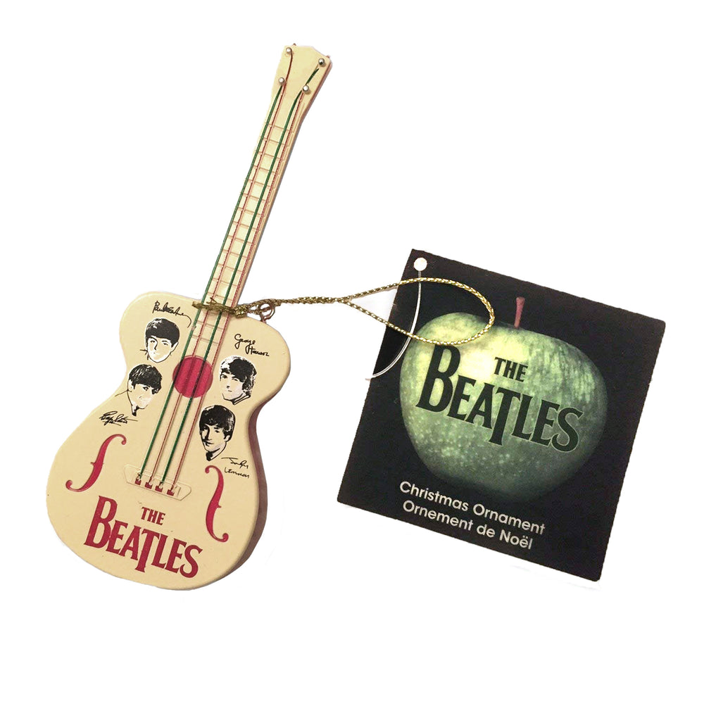 Rare Beatles Collectible 2015 Kurt Adler Fab 4 Retro Toy 5" Guitar Christmas Ornament
