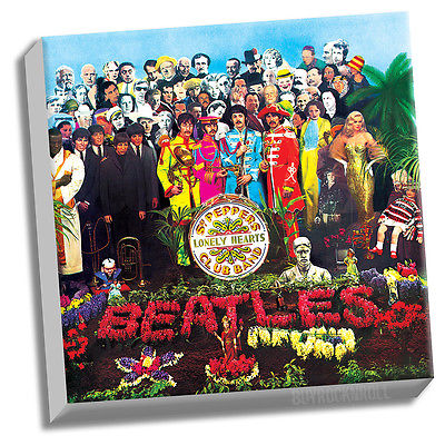 Beatles Collectible Sgt Pepper Album Cover Stretched Canvas Wall Art 20x20