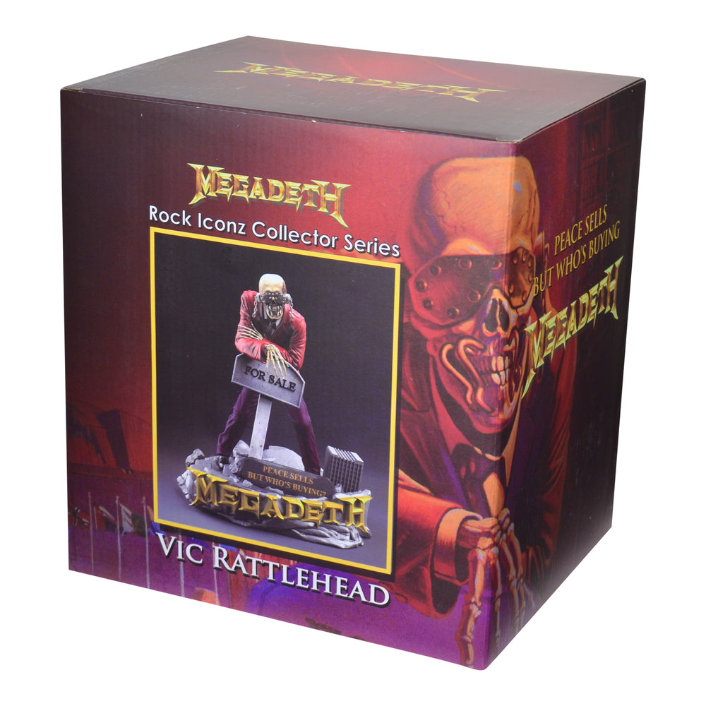 Megadeth 2017 KnuckleBonz Rock Iconz Vic Rattlehead "Peace Sells" Statue