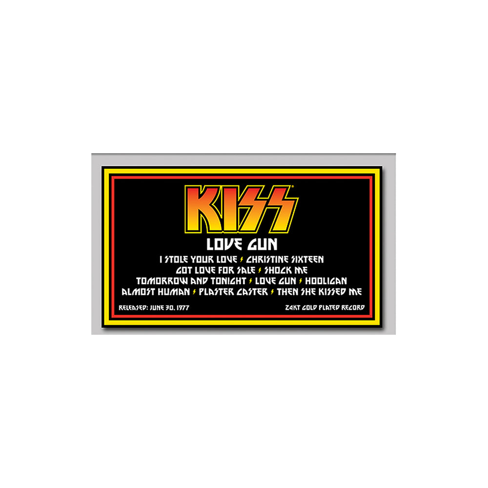 SOLD OUT! KISS Collectible Love Gun Limited Edition 24 kt Gold Record Album LP Framed