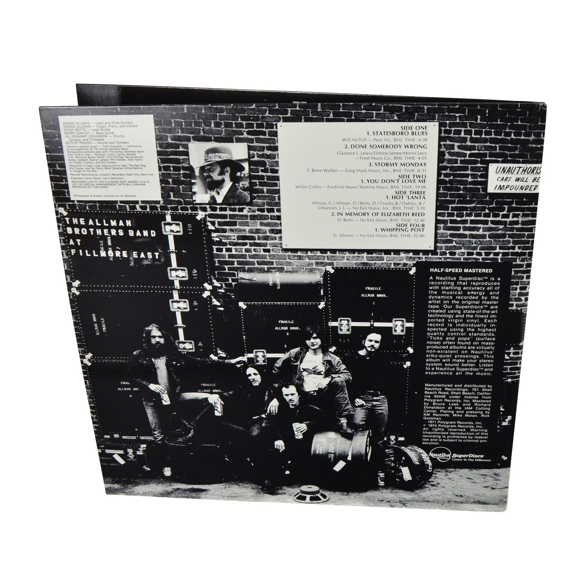 Nautilus SuperDiscs LP: 1982 The Allman Brothers Band At Fillmore East ...