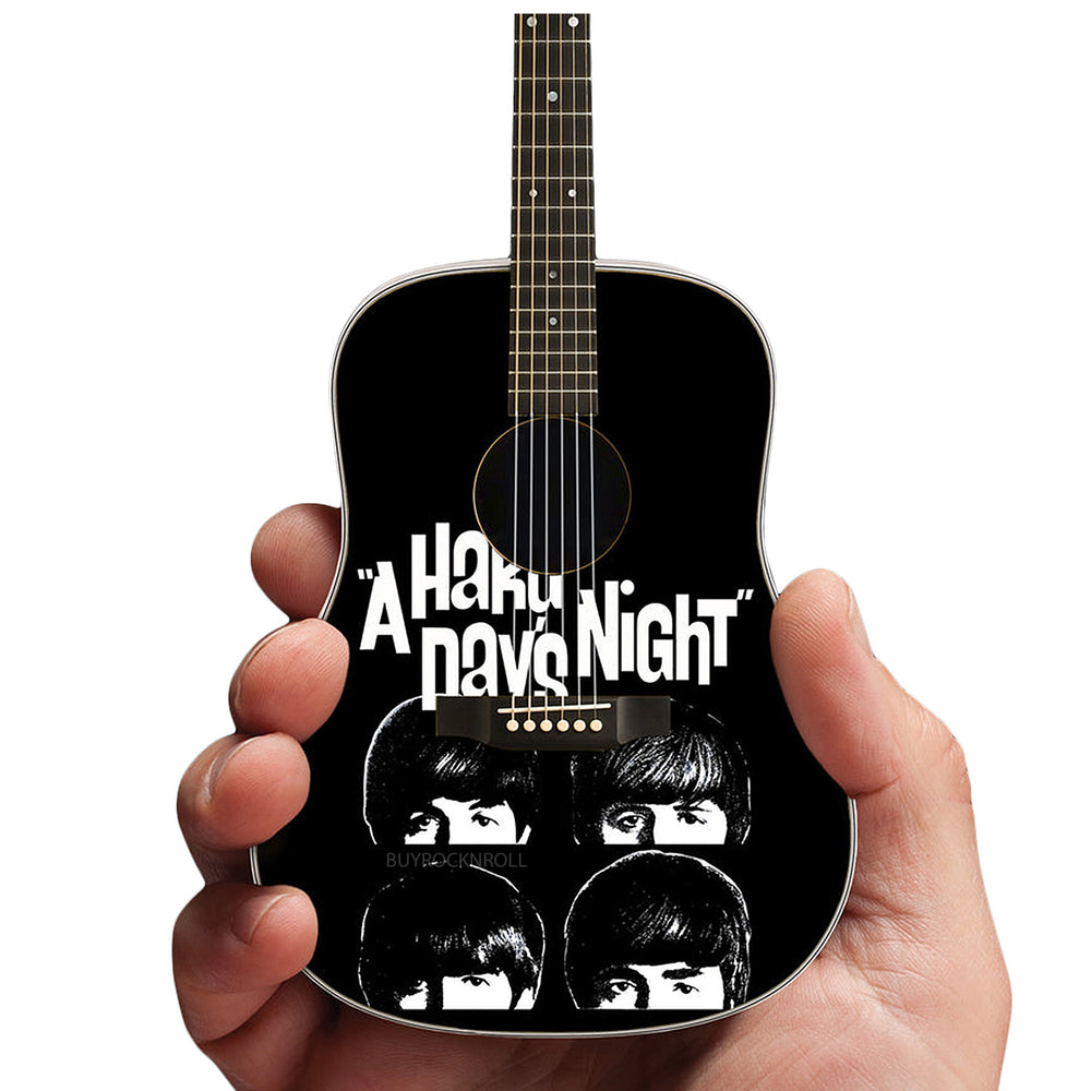 Fab Four Collectible A Hard Day's Night Tribute Mini Acoustic Guitar-Radio Days