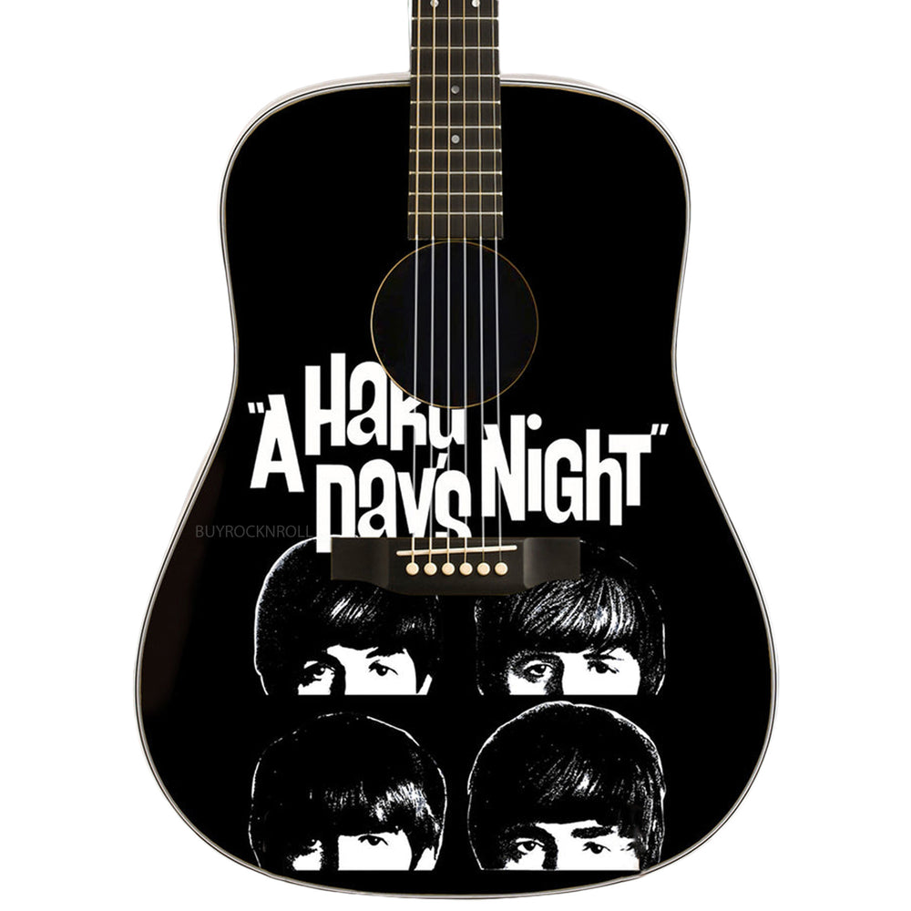 Fab Four Collectible A Hard Day's Night Tribute Mini Acoustic Guitar-Radio Days