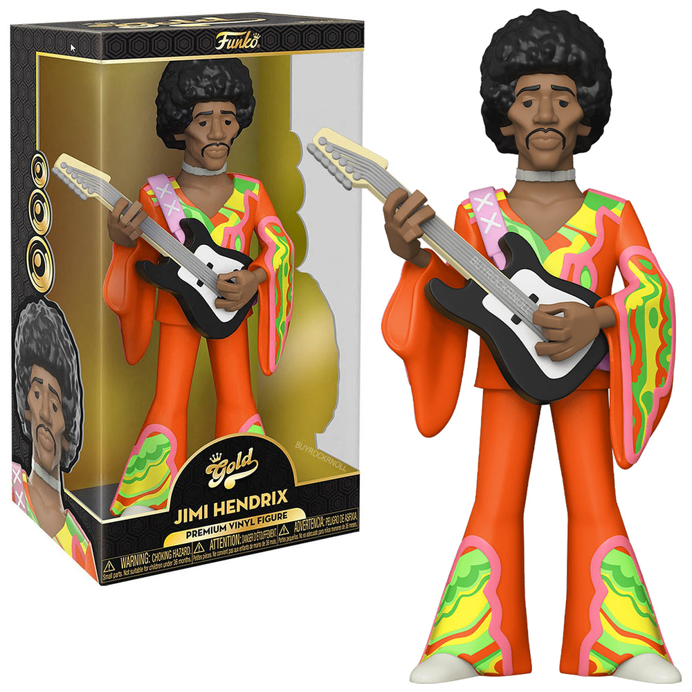 Jimi Hendrix Collectible 2022 Funko 12 &5 Inch Premium Gold Vinyl Figures